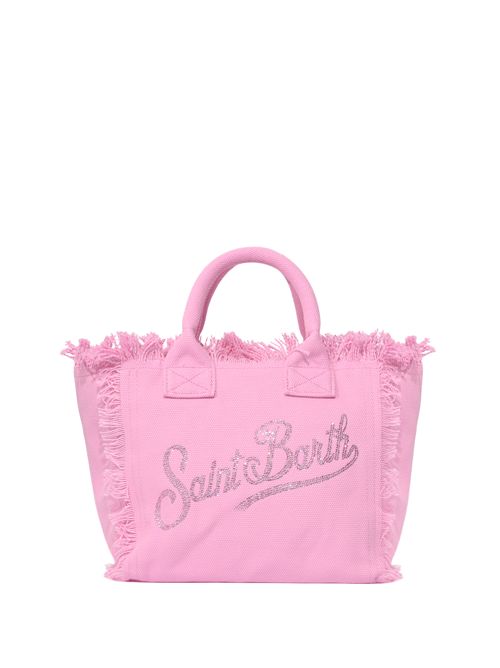 Borsa Colette in canvas con logo strass Rosa Mc2 Saint Barth | COL000100403L